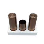 Dikdörtgen tuzluk seti(PVD Bakır)